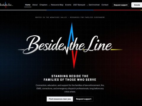 Beside the Line website home page designed by Thrive Marketing
